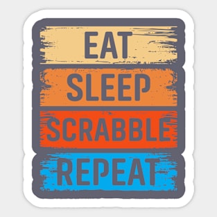 Eat Sleep Scrabble Repeat Sticker